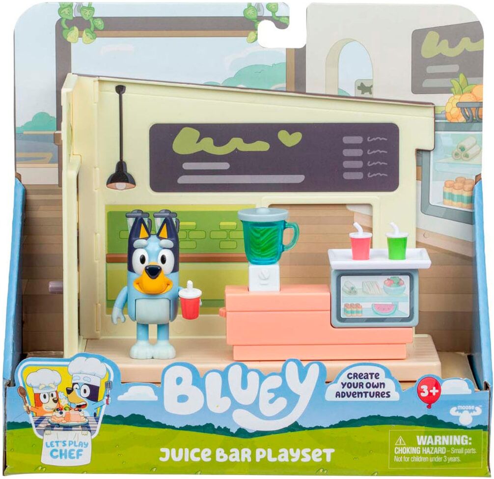 Spielwelt MOOSE "Bluey: Mini-Spielset : Let's Play Chef Saftbar", beige, Spielfigurenwelten, Kinder, Spielwelt