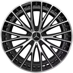 Mercedes-AMG EQE V295 21 Zoll Leichtmetallfelge schwarz matt glanzgedreht Vorder