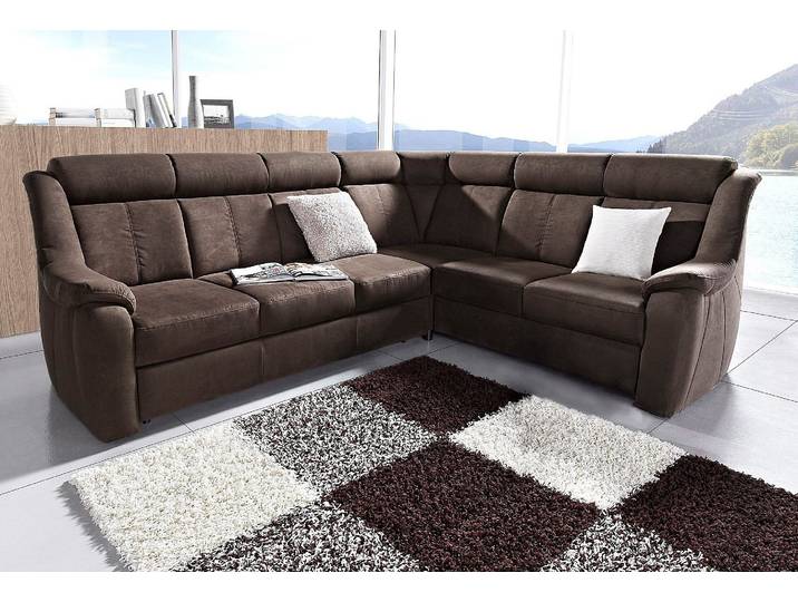Ecksofa, Altara Nubuck®, Braun, 261×211 cm, Mit Relaxfunktion, SIT & MORE
