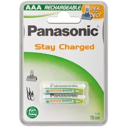 Panasonic P03P/2B750DECT 1x2 Akku NiMH Micro AAA 750 mAh Ready to Use DECT