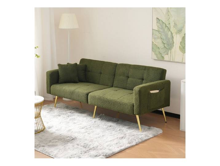 Merax Schlafsofa, mit Bettfunktion, Bettsofa, Klappsofa, Gästebett