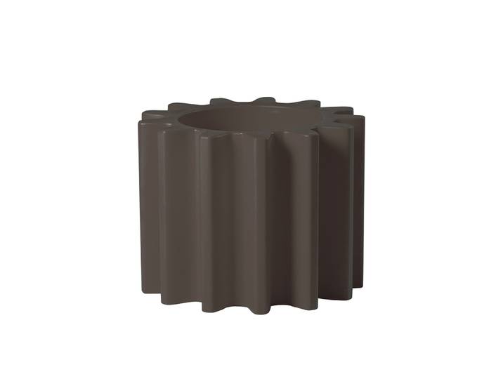 SLIDE vase GEAR POT (Chocolat / Gris - Polyéthylène)