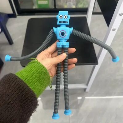 Perfect Picks Market Kids Sensory Pop Tubes Robot Fidget Suction Cup Stress Relief Toy blue