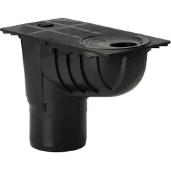 Viega Advantix Regenwasserablauf 586744 DN 100, Kunststoff schwarz, Ablauf senkrecht