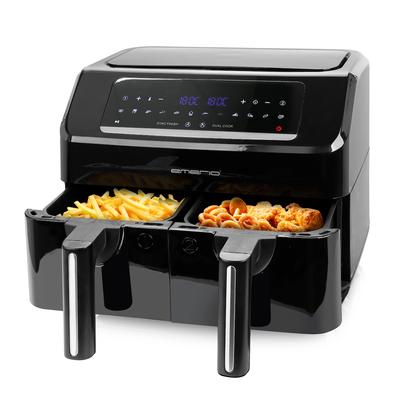 Emerio Doppel-Heißluftfritteuse 2600 W – 2×3,6 L Dual-Zone-Funktion – digitales Display – Timer – Sync-Funktion – AF-130376.1 - Airfryer
