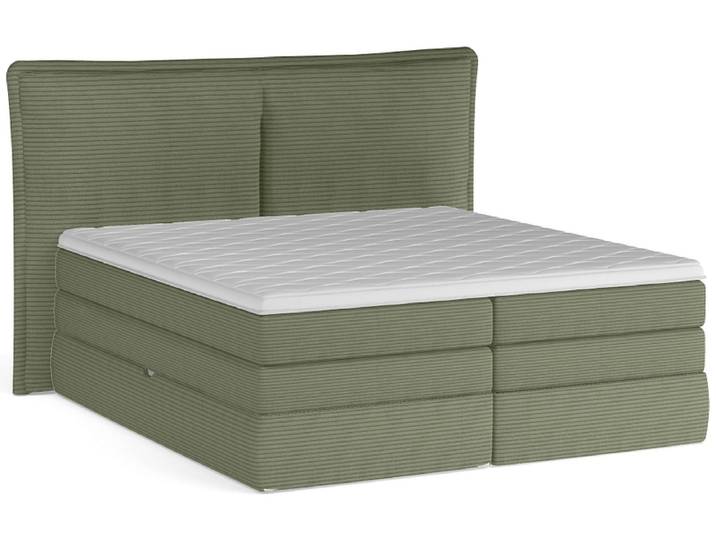 Boxspringbett WERNIGHT MADDEN grün 140x200cm weich