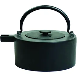 Ja-unendlich Gusseisen Teekanne TAWA - Teesieb - schwarz - 0,5 l