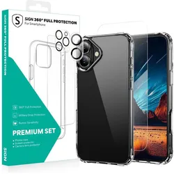 SIGN 360 Complete Protection Package for iPhone 16 (Apple iPhone 16), Smartphone Schutzfolie