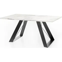 ESSTISCH Colter rechteckig ausziehbar, Weißer Marmor 140-240/80/76 cm