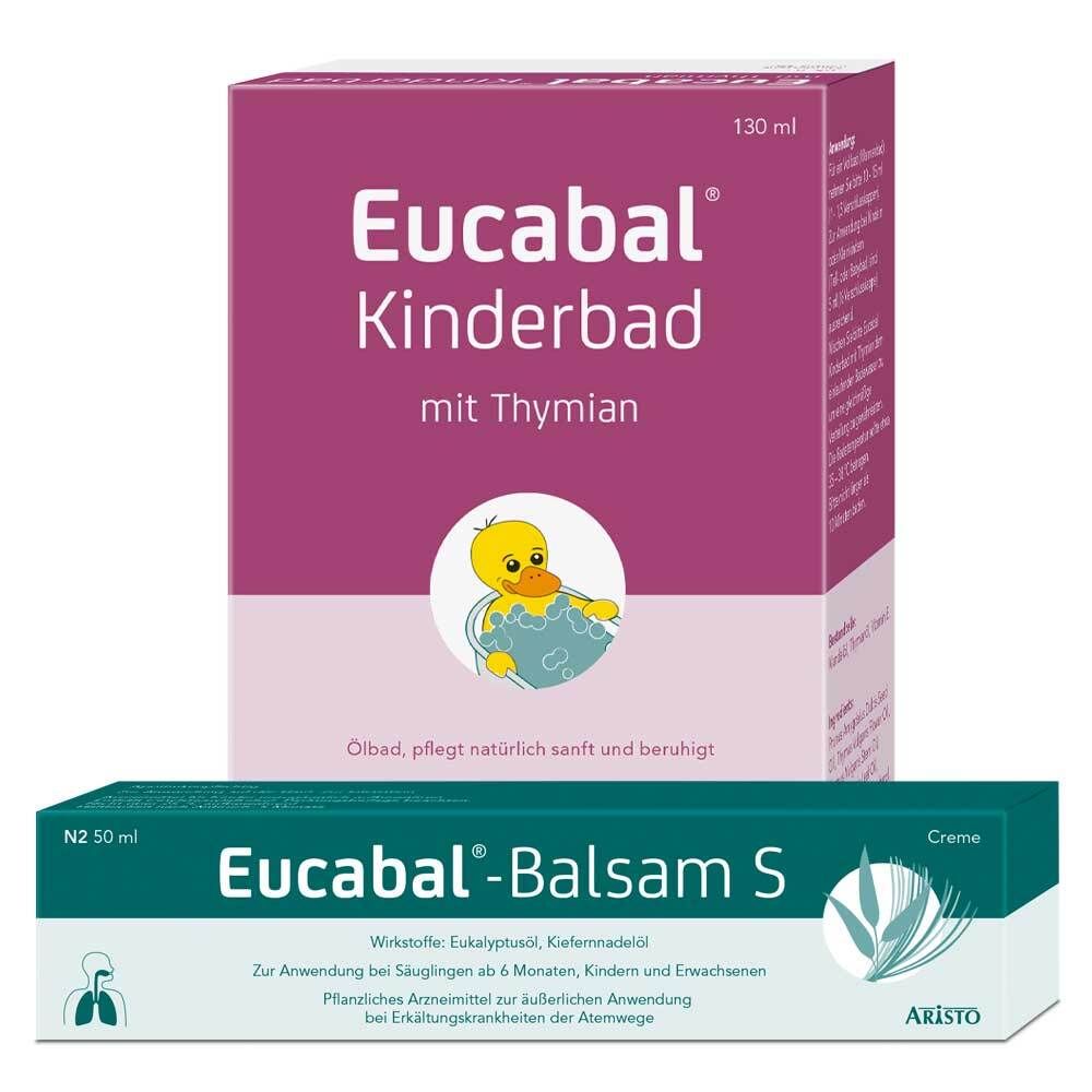 Eucabal Set Balsam S + Kinderbad mit Thymian 1 St