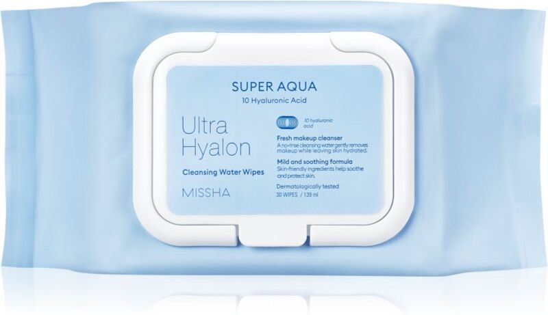Missha Ultra Hyalon makeup remover wipes with hyaluronic acid 30 pc