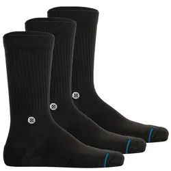 STANCE Unisex Socken 3er Pack - Icon, Logo, Basic, Crew Socken Schwarz / 35-37
