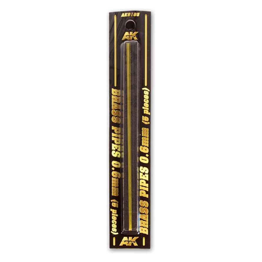 AK Interactive BRASS PIPES 0,6mm, 5 units (AK9105)