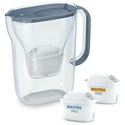 Brita Style Essential inkl. 1x Maxtra Pro Extra Kalkschutz, 1x Maxtra Pro Pure Performance, Wasserfilterkanne, Blau