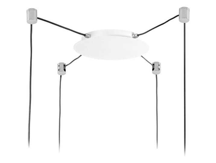 Giberti Luce Baldachin Rosone Metall weiss/chrom 4flg.