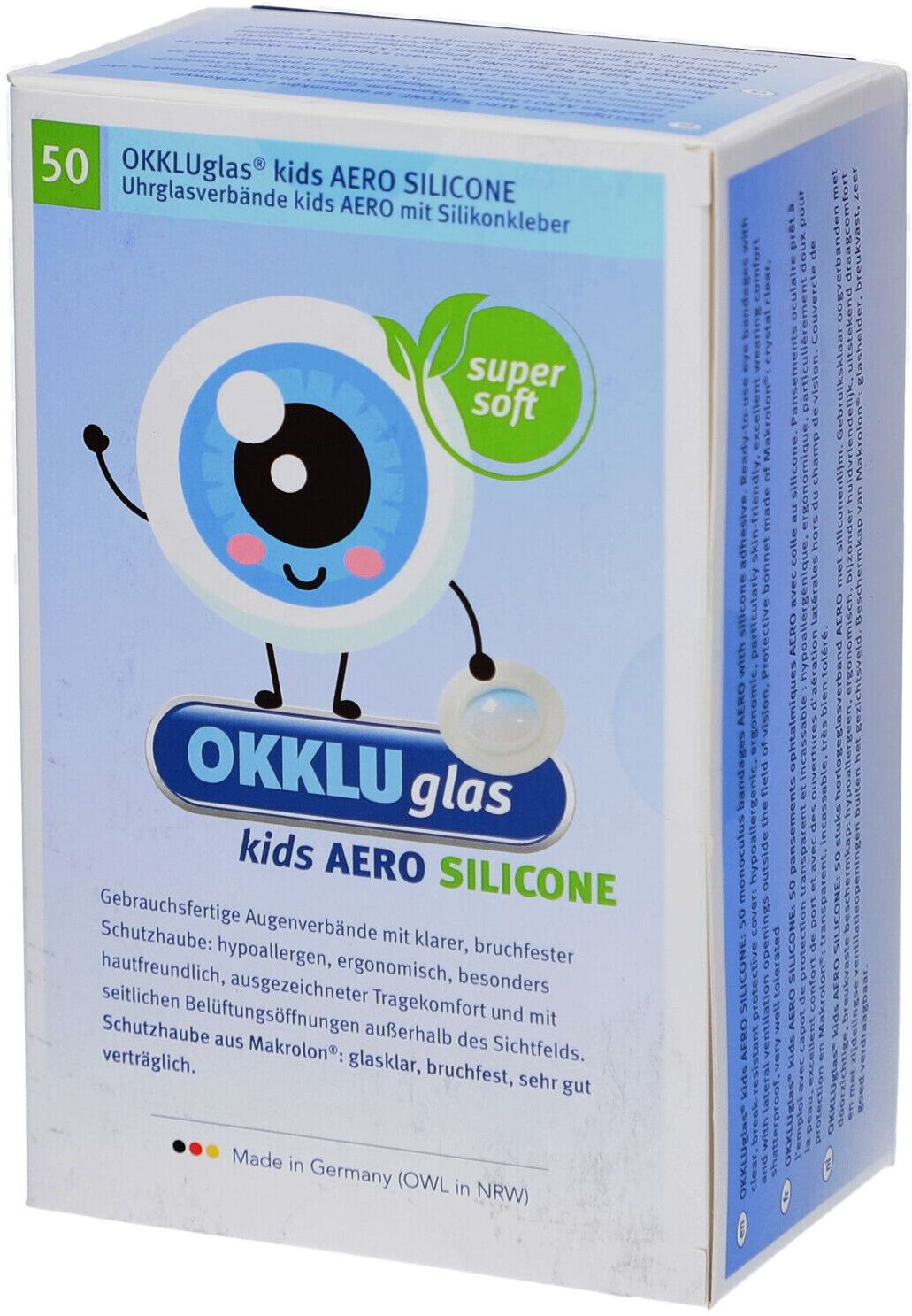 OKKUglas Okkluglas kids Aero Silicone Uhrglasv.Silikonkleb. 50 St Verband