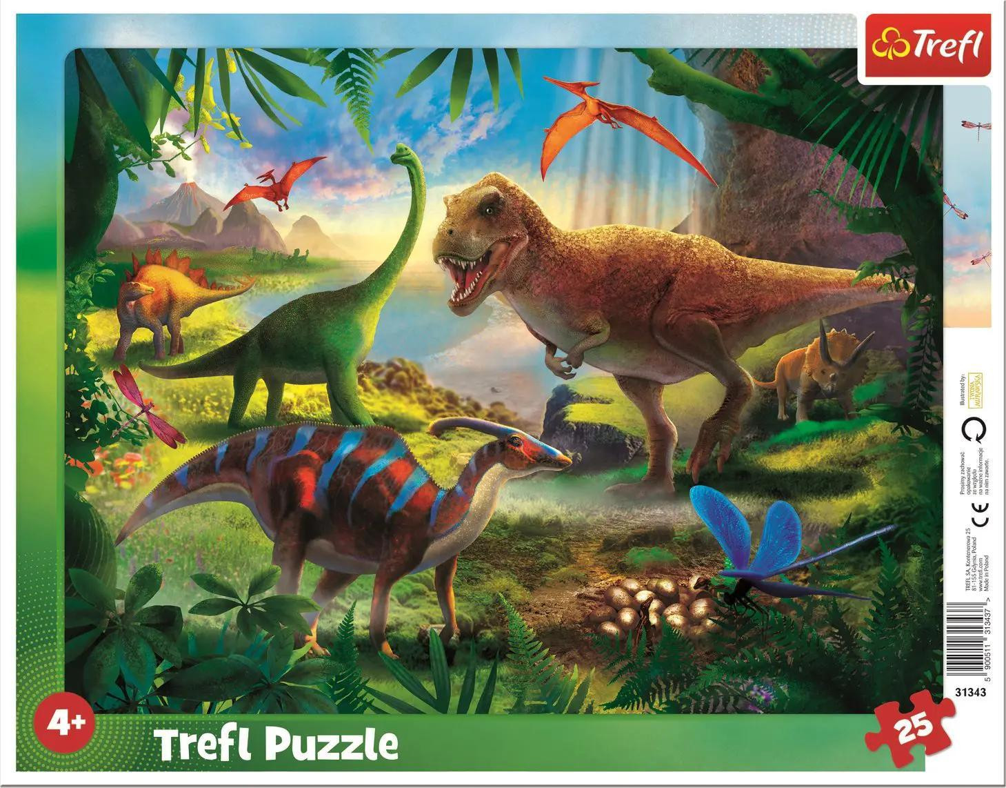 Trefl 31343 Legpuzzel Dinosaurussen 25 stukjes