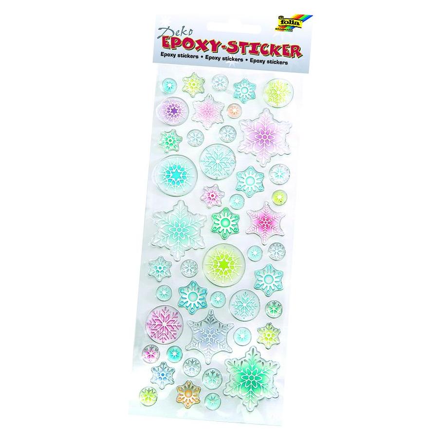 Folia Weihnachtssticker Epoxy Sterne (46 Sticker) (16202)