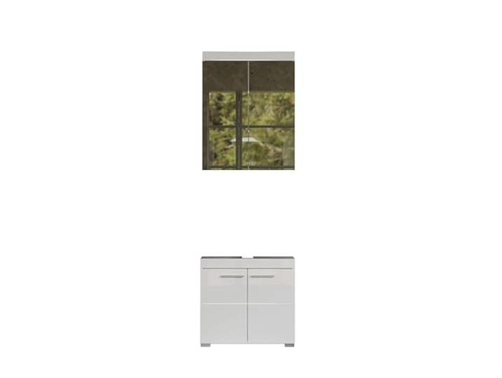 Amanda Badmöbel weiß Design 2-teilig