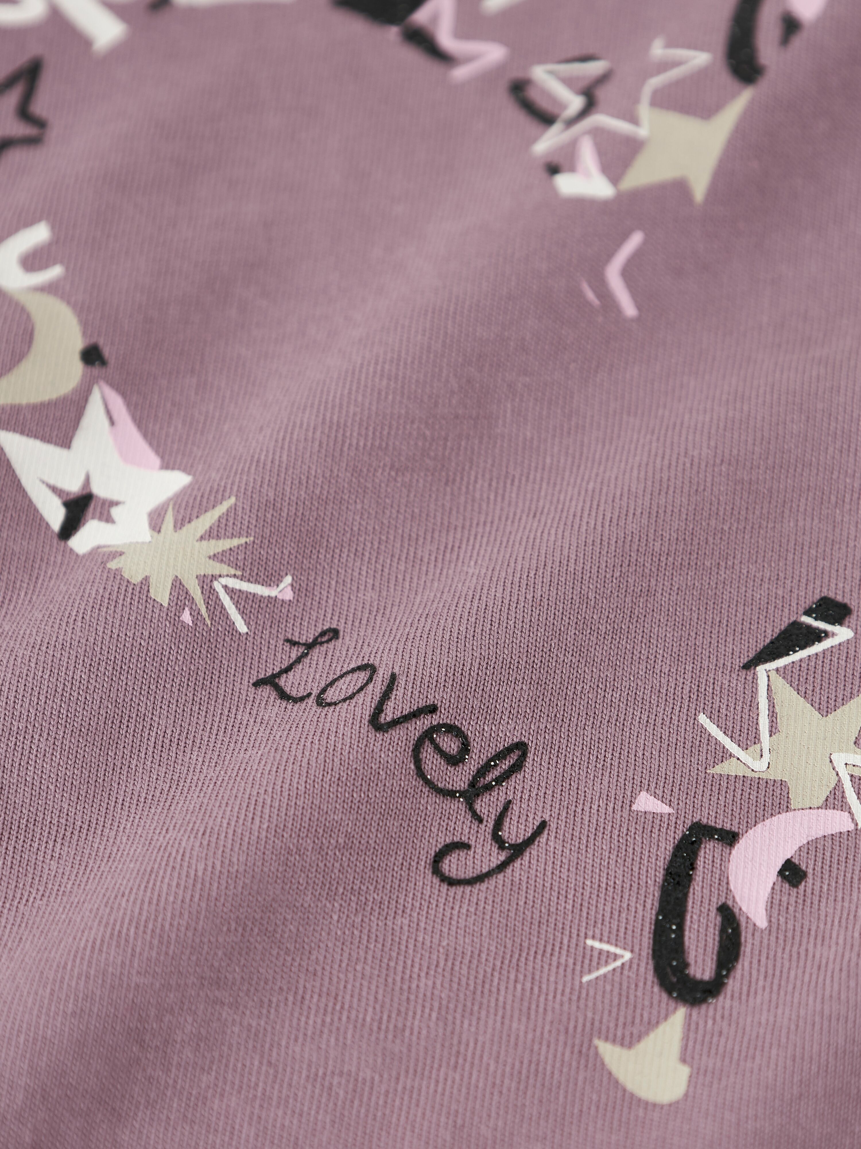 Langarmshirt NAME IT "NKFOLALLA LS TOP PS", Mädchen, Gr. 122/128, rosa (toadstool), Jersey, Obermaterial: 100% Baumwolle, unifarben, regular fit, Rundhals, gerader Abschluss, Shirts Langarmshirt toadstool 122/128