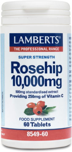 Lamberts Rosehip 10,000 mg providing 250 mg of vitamin C 60 capsules
