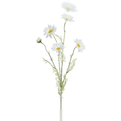 Decoris Künstliches Gänseblümchen mit Stiel 19x78cm Kunstblumen Dekoblumen Blumendeko Stielblumen Blumen Deko Blumenschmuck Weiß Gelb Grün