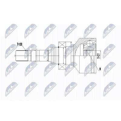 Nty Gelenksatz, Antriebswelle [Hersteller-Nr. NPW-VV-094] für Volvo