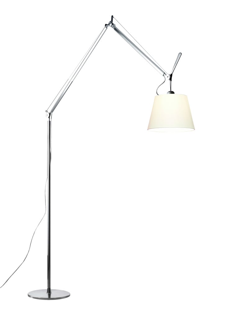 Artemide Tolomeo Mega Stehleuchte Dimmer, Aluminium (Pergamentschirm Ø 32cm) Pergamentschirm Ø 32cm 0778010A+0779010A+0780010A