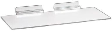 Econoco Commercial Injection Molded Styrene Shoe Shelf for Slat Wall, Clear (Pack of 100)