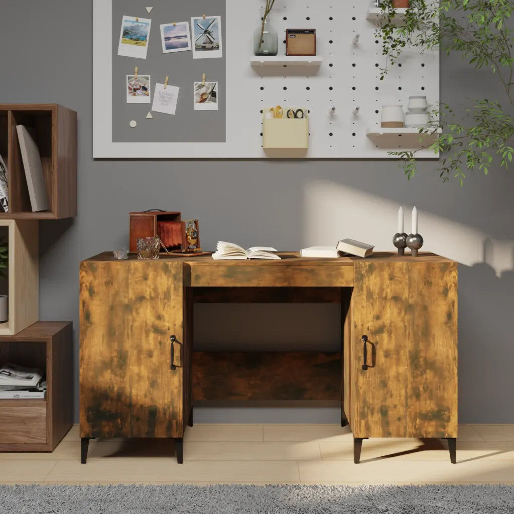 Latitude Run Korhan Computer Desk Smoked Oak