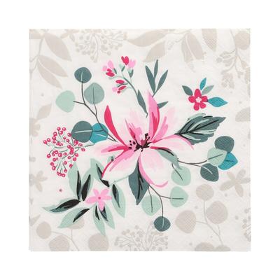 Papstar 200 Servietten, 3-lagig 1/4-Falz 33 cm x 33 cm `Rosalie`