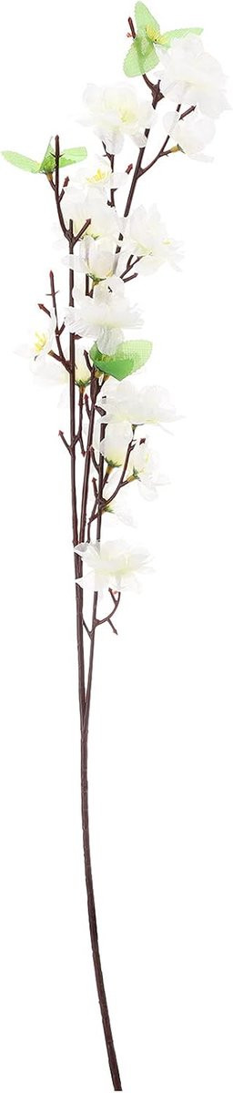 Kunstbloemen perzikbloesem - Witte zijden takken voor feestelijke decoratie - 65 cm