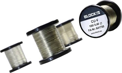 BLOCK Kupferdraht Außen-Durchmesser (ohne Isolierlack): 0.40mm 71m 0.10kg