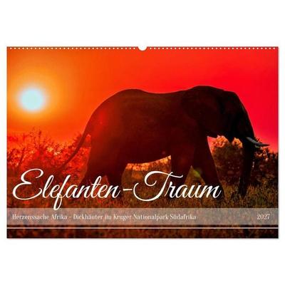 Elefanten-Traum - Herzenssache Afrika (Wandkalender 2027 DIN A2 quer), CALVENDO Monatskalender