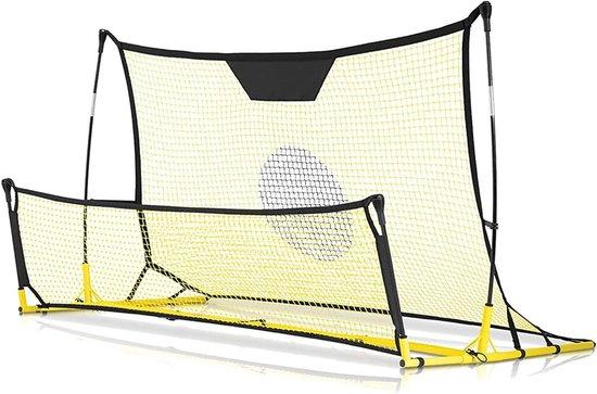 Football Rebounder Net - Trainingshilfe - Sportliche Fähigkeiten Verbesserung - Flexibel und langlebig - 183 x 12 m - Gelb
