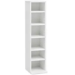 KADIMA DESIGN CD-Regal Holz, Modernes Standregal mit 6 Fächern für CDs und DVDs