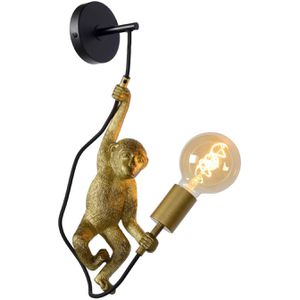 Lucide Wandleuchte Extravaganza, aus Aluminium, für innen, 230 V, gold, mit E27-Fassung