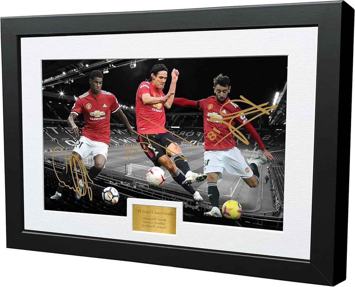 Sport Poster Gesigneerde Foto Decoratie Muur A4 Formaat Zwart