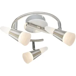 Deckenleuchte 3 Strahler Spotrondell Wohnzimmerlampe Deckenlampe LED verstellbar, Up Down Strahler, 3x 5W 300Lm warmweiß, DxH 25x16 cm