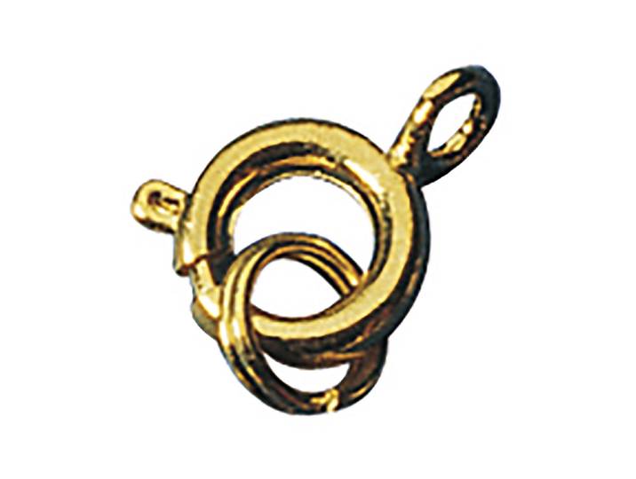 Rayher Federringe mit Spaltring Gold 7 mm 4 Stück