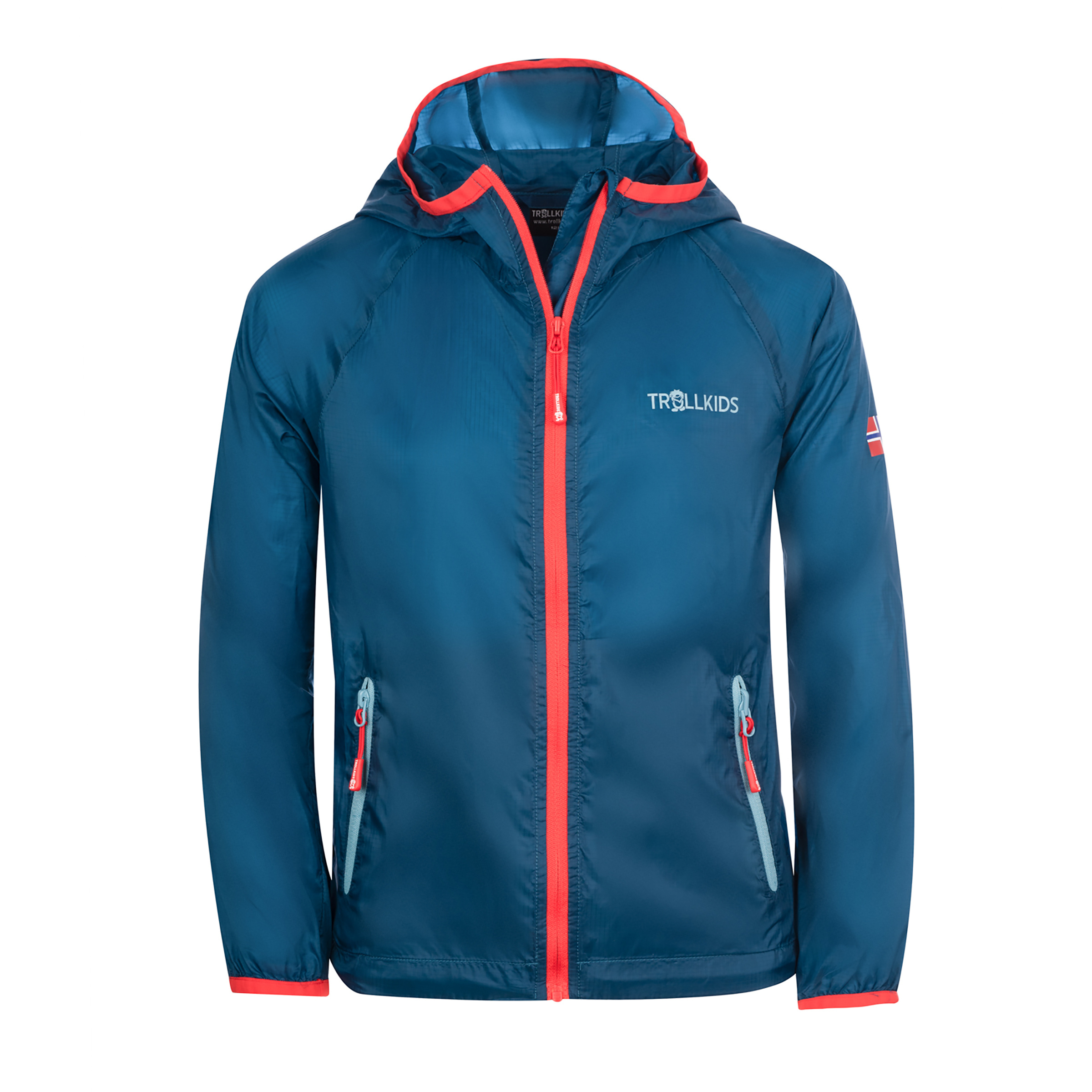 Trollkids Fjell Running Kinder Laufjacke tuerkis Größe 110 Trekking Wasserabweisend Wasserabweisend