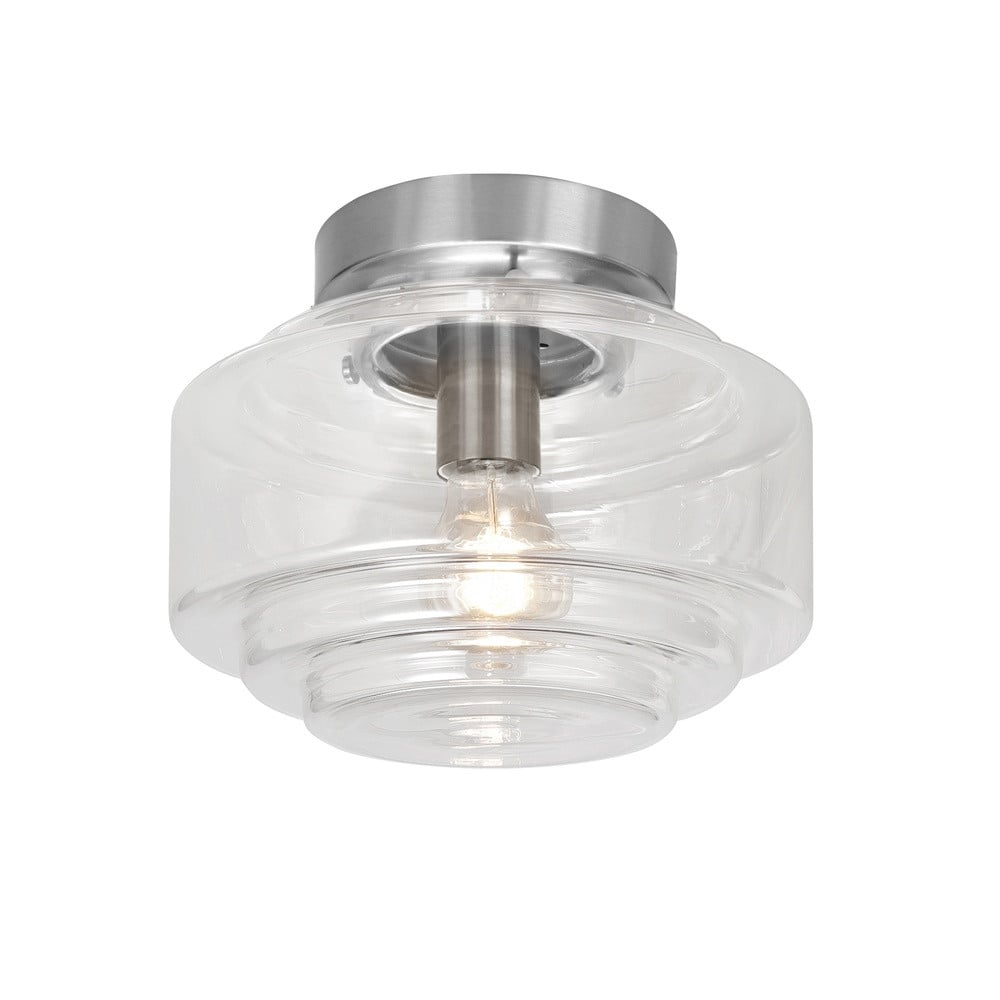 Highlight Cambridge Plafondlamp - Helder Glas en Zilver - Ø 25 cm