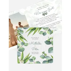 Hochzeitseinladung selbst gestalten mit Spruch und Fotos im Onlinedesigner bei Meine-Kartenmanufaktur.de