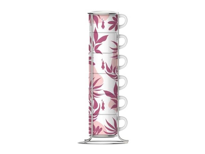 Bialetti Set van 6 stapelbare kopjes, roze