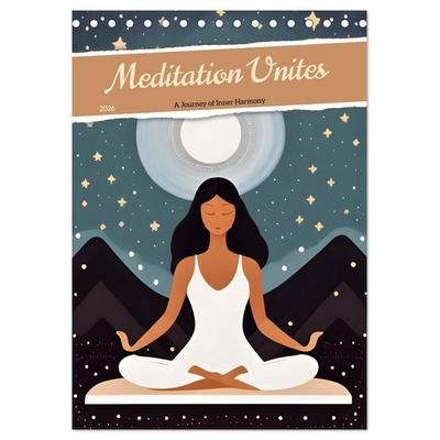 Meditation Unites (Desk Calendar 2026 DIN A5 portrait), CALVENDO 12 Month DeskCalendar