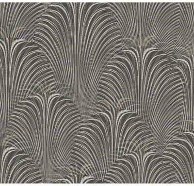 Candice Olson Deco Fountain Black Wallpaper