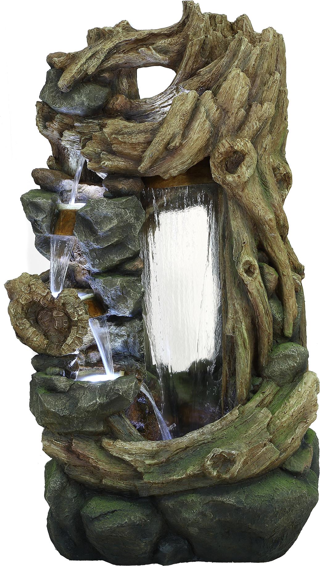 Ubbink SARTENE - Polyresin, naturgetreue Felsnachbildung, mit integriertem Wasserfall