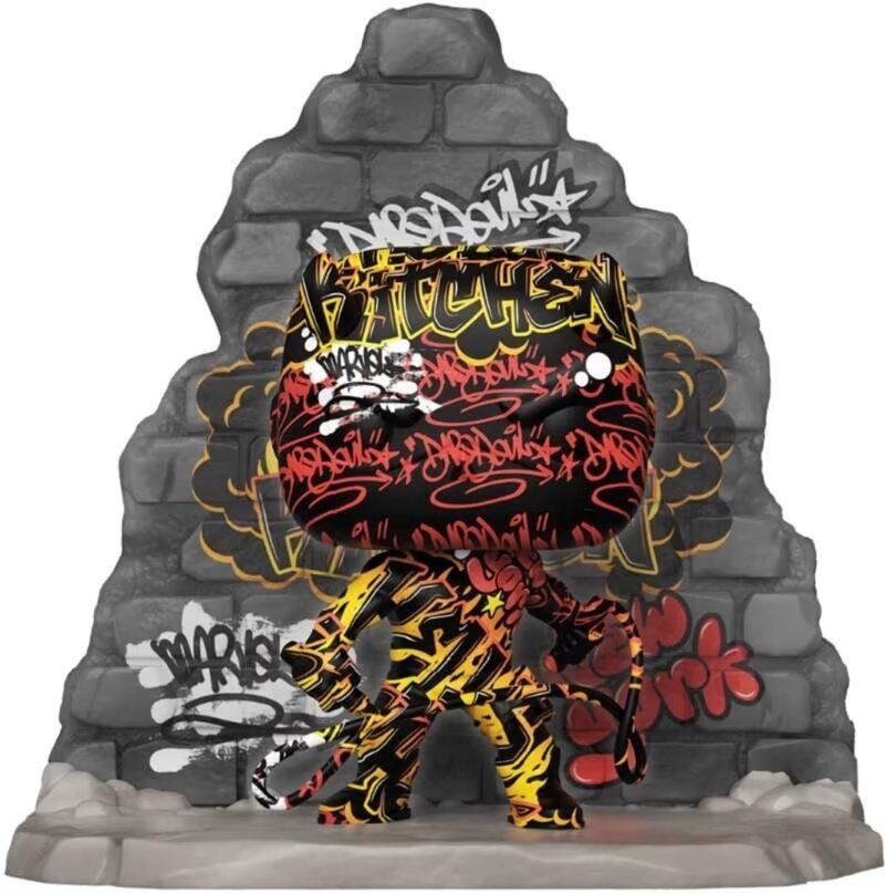 Funko Pop Deluxe Marvel Daredevil Efecto Graffiti Deco Exclusivo 49634 Talla Única Unisex