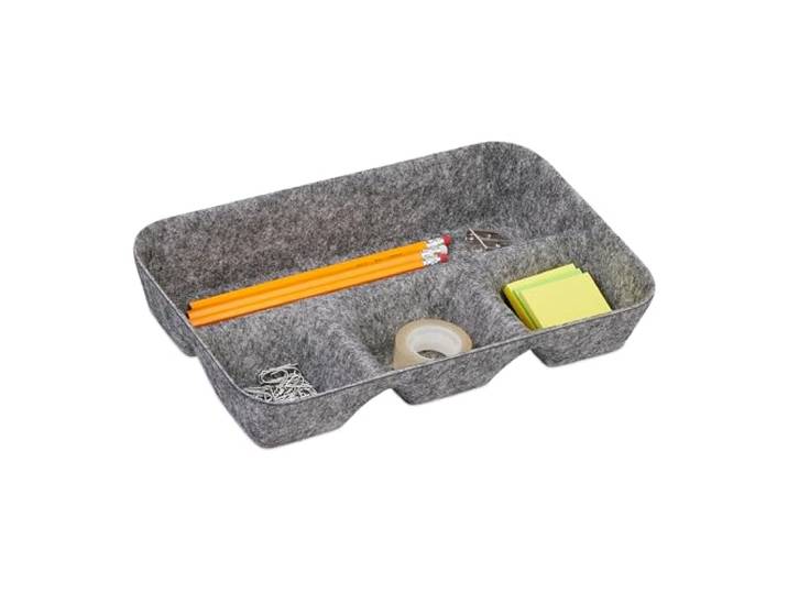 Relaxdays lade organizer, bureau organizer, lichtgrijs