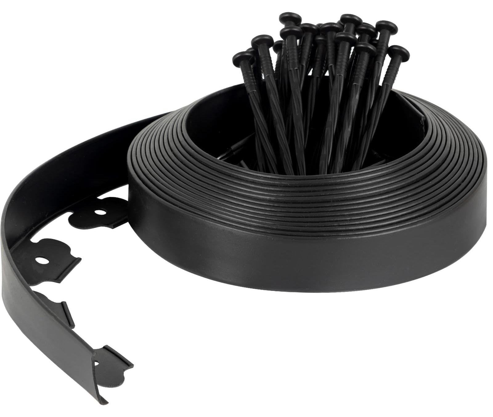 Velway flexibele kunststof grasrand, zwart, lengte: 10 meter, hoogte: 5 cm
